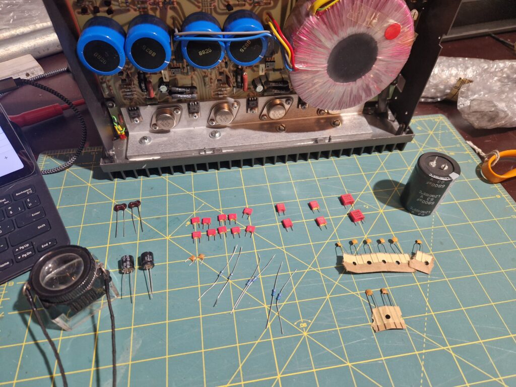 Recapping, refurbishing a QUAD 306 power amplifier